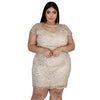 Nightclub Party Fashion Sequins Plus Size Dress Female Pattern