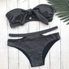 Swimsuit black sequined knit sexy swimsuit bikini