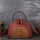 Vintage leather handbag multi-functional suede cowhide