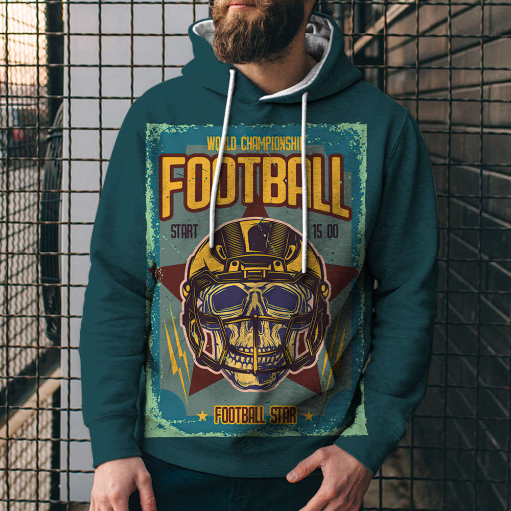 3D Digital Loose Print Hooded Sweatshirt