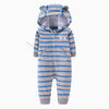 Single layer polar fleece romper zipper shirt