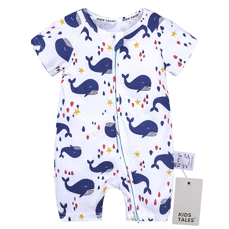 Newborn printed double zip bodysuit