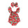 Watermelon Romper Set Red Watermelon Printed Lace Baby Climbing Suit