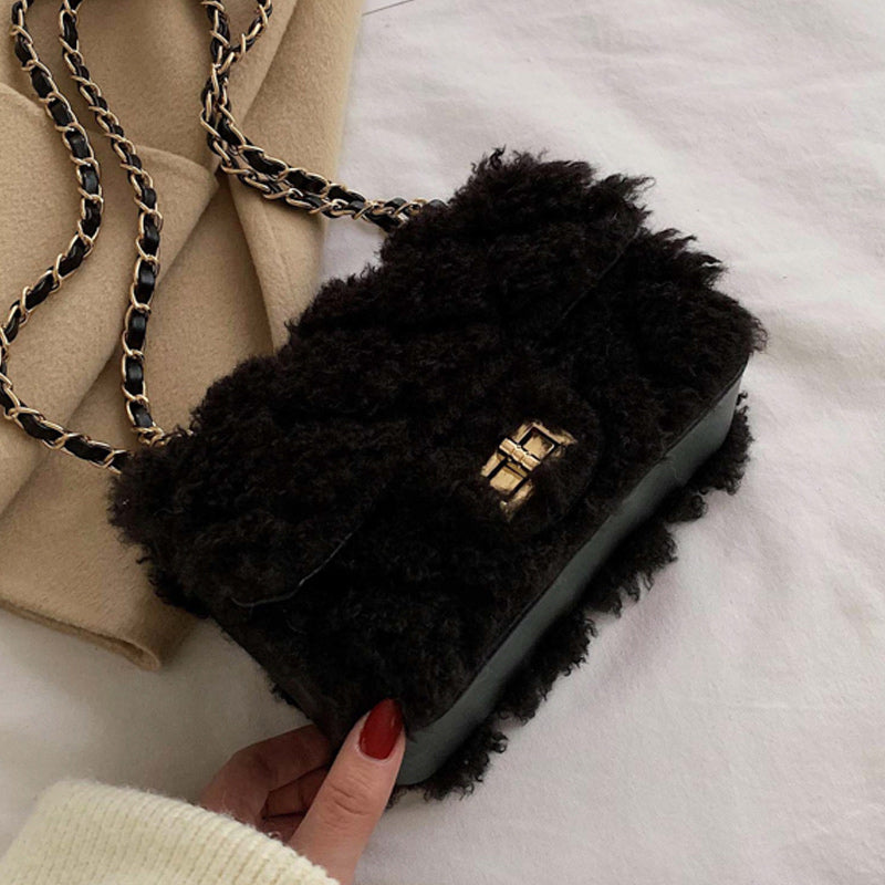 Plush bag for autumn and winter