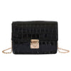 One-shoulder lock small square bag