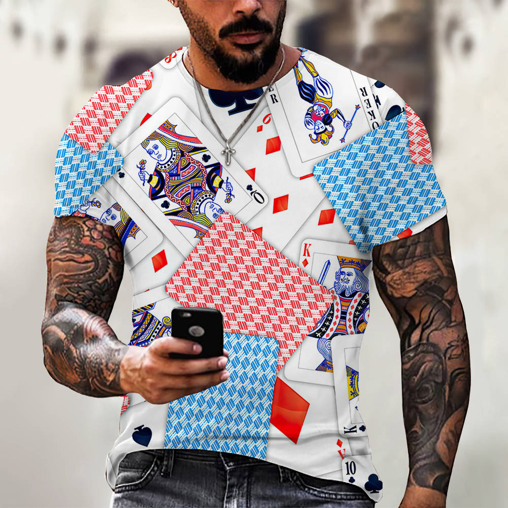 New Men Summer 3Dt Shirt Top Printing Street Short Sleeves