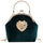 Personalized hand pocket retro gold velvet shell bag with diamonds