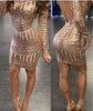 Women Autumn Winter Long Sleeve Sparkly Bodycon Sexy Backless Gold Sequin Dress Mini Dress Club Short Party Dresses