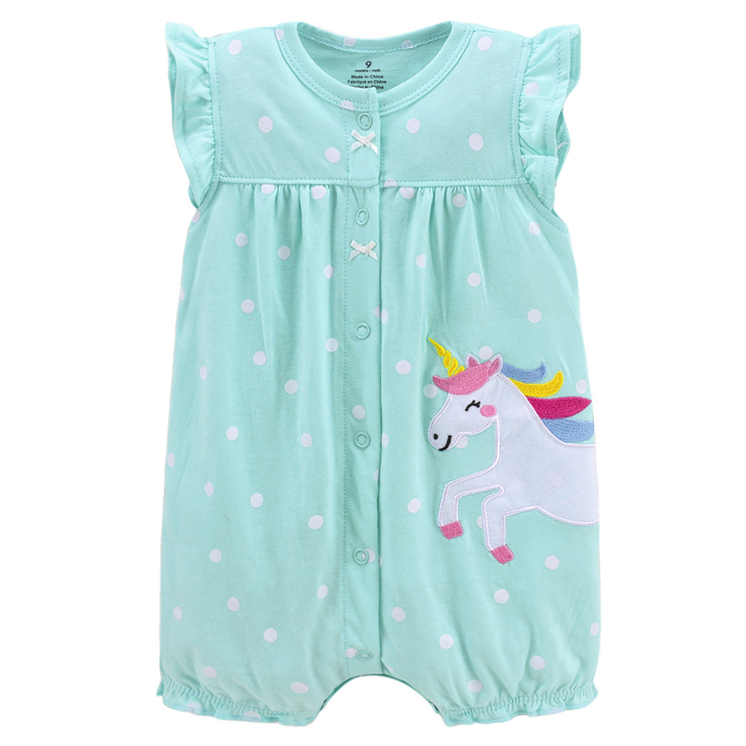 Babies And Young Children's Short-sleeved Romper