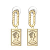 European And American Retro Design Hong Kong Style Square Earrings