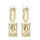 European And American Retro Design Hong Kong Style Square Earrings