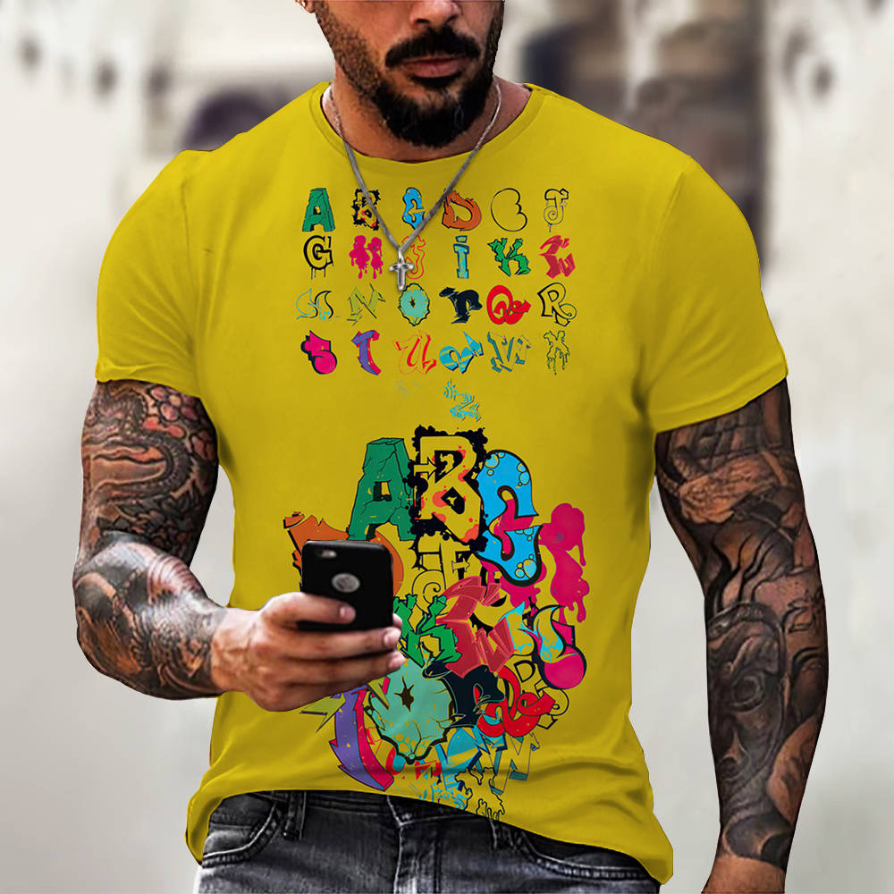 3D Digital Printing Casual Short-Sleeved T-Shirt