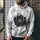 3D Digital Printing Loose Hooded Sweatshirt