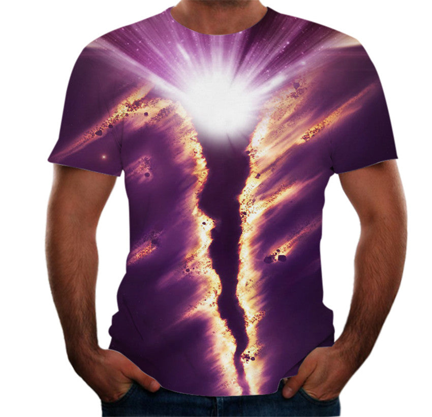 3D digital round neck short sleeve T-shirt