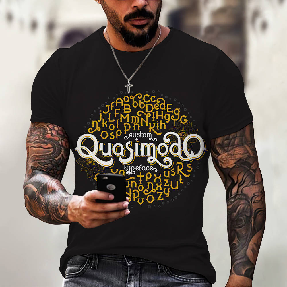 3D Digital Printing Casual Short-Sleeved T-Shirt