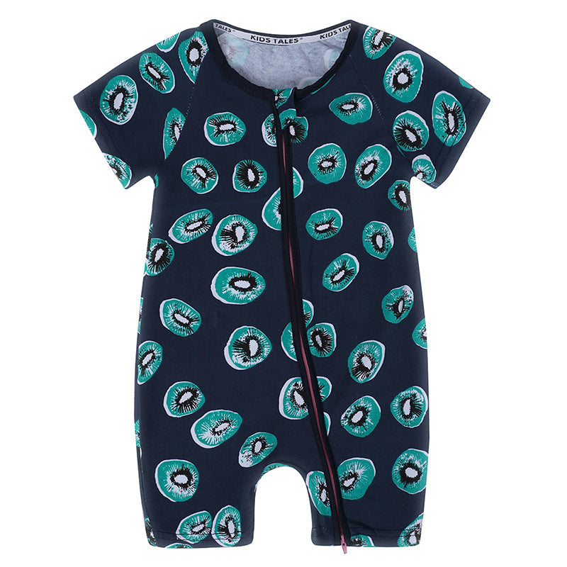 Newborn printed double zip bodysuit