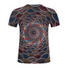 Abstract Twisted Swirl Digital Print Round Neck Short Sleeve T-Shirt