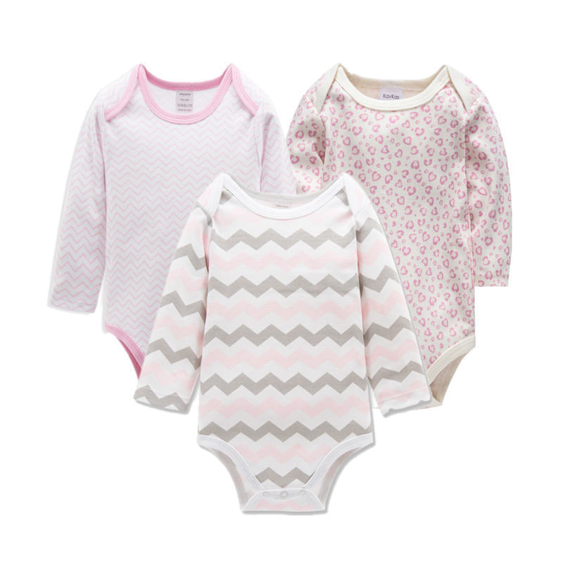 Three-Piece Baby Suit With Envelope Collar
