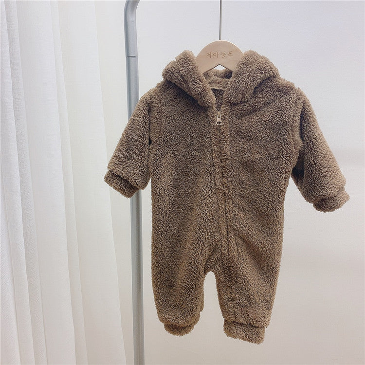 Baby Jumpsuit With Thickened Warm Winter Romper