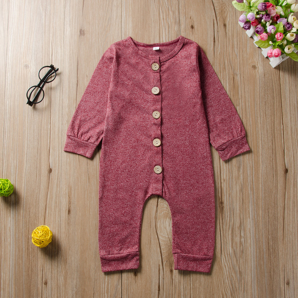 Baby jumpsuit candy color long jumpsuit