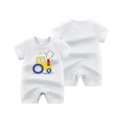 Baby onesies short-sleeved cotton baby clothes summer thin section male newborn clothes female summer romper