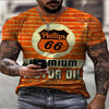 3D Digital Round Neck Short Sleeve T-Shirt