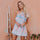 European And American Casual Off-the-shoulder Tie-dye Print Ruffle Dress