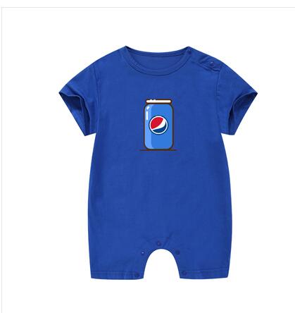 Baby clothes summer short sleeve 0-3-6-9-12 months cotton summer soda cola wild baby romper