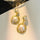 Temperament All-Match Diamond Square Pearl Earrings Jewelry Beauty