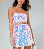 Party Strapless Sequins Mini Dress Two Pieces