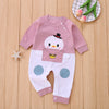 Long-sleeved cotton romper baby suit