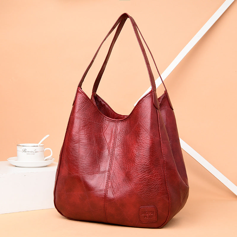 Vintage soft leather shoulder bag