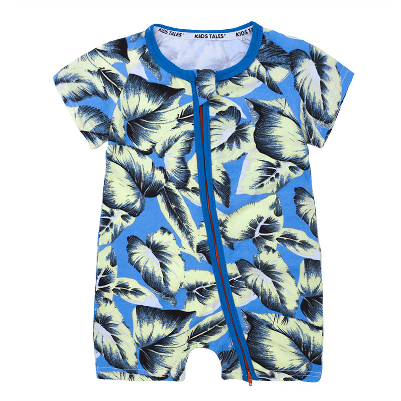 Newborn printed double zip bodysuit