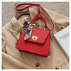 Diagonal trend fashion net celebrity same fashion PU shoulder handbag