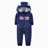 Single layer polar fleece romper zipper shirt