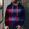 Poker Digital Printed Sweater Street Fashion Loose Sports Hoodie