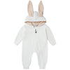 Big ears bunny one-piece l hooded zipper romper romper