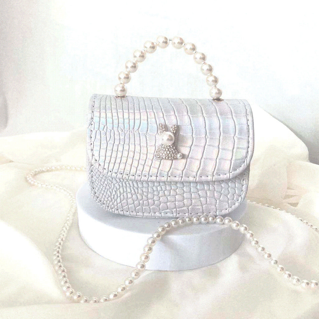 Rhinestone Rabbit Cute Girl Bag Pearl Portable Can Be Diagonal