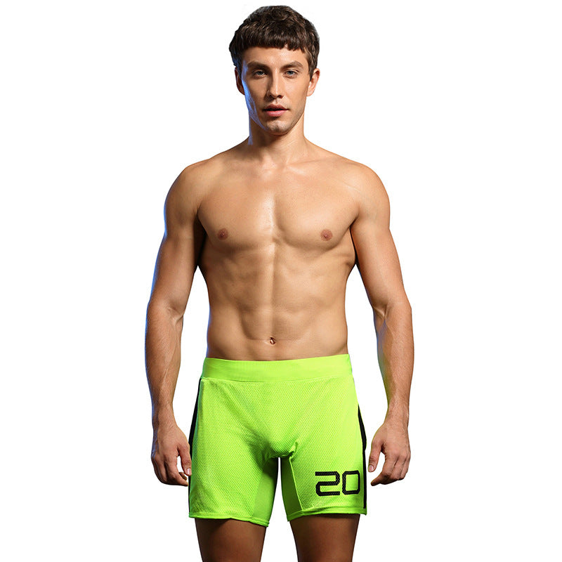 Men Home Low-Rise Double-Layer Mesh Sweatpants