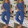Solid Color Loose Denim Tencel Imitation Denim Temperament Jumpsuit