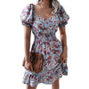 Women's Short Sleeve Casual Ruffle Dress