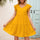 Women's Loose V-Neck Fungus Sleeve Dress