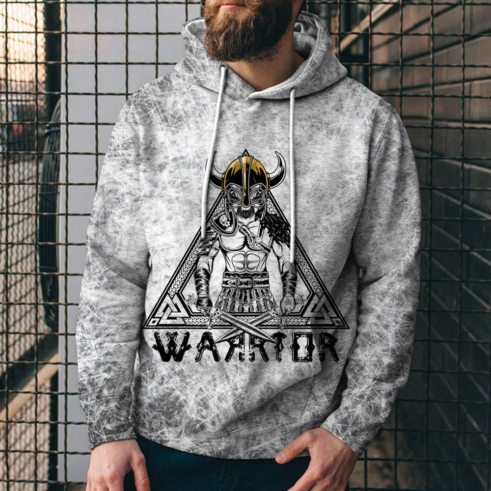 3D Digital Printing Loose Hooded Sweatshirt