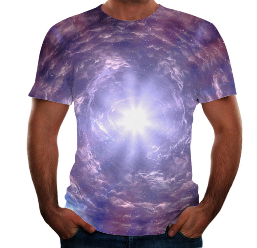 3D digital round neck short sleeve T-shirt