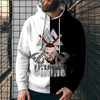 3D Digital Printing Loose Hooded Sweatshirt