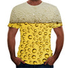 Personalized Design Beer 3D Digital Print Flower Men Short-Sleeved T-Shirt