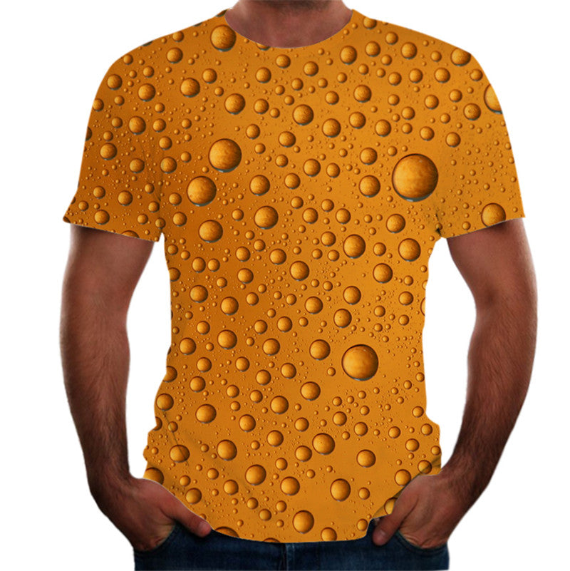 3D digital round neck short sleeve T-shirt