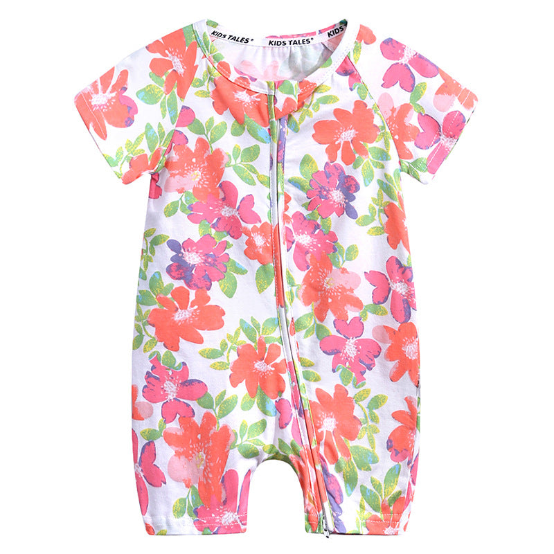 Newborn printed double zip bodysuit