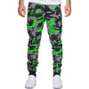 Printed stretch fabric sports jogging pants