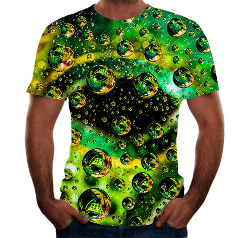 3D digital round neck short sleeve T-shirt
